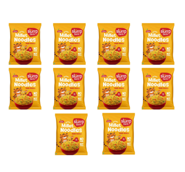 Slurrp farm Millet Noodles spicy magic masala 57g ( 10 pc  )