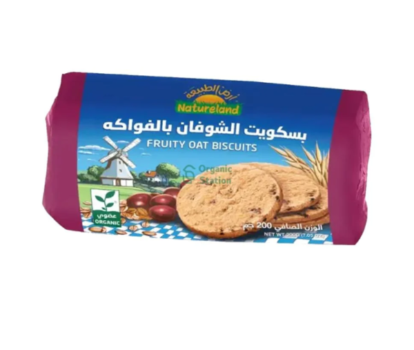 NATURELAND FRUITY OATS BISCUITS 200g