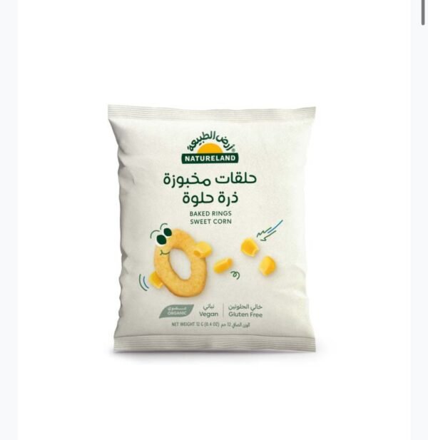NATURELAND BAKED RINGS SWEET CORN 12g