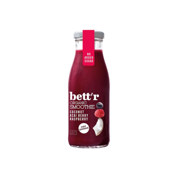 Better Organic Smoothe Coconut Acai Berry Raspberry 250ml