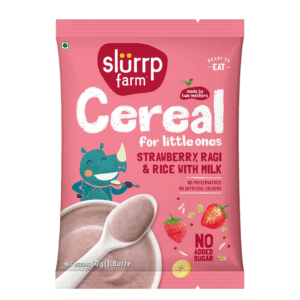 Slurrp farm Mini Cereal Strawberry,Ragi & Rice with Milk 50g (buy 1 get 1 free)