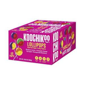 KOOCHIKOO LOLLIPOPS Assorted Super Fruity Flavors 50 Pops