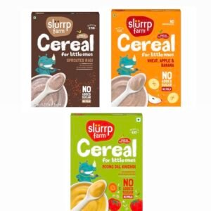 Slurrp farm baby cereal combo ( dal , ragi , wheat )