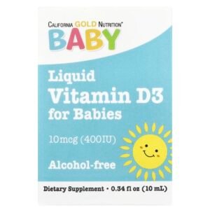 California Gold Nutrition Baby Liquid Vitamin D3 for Babies (10mcg)