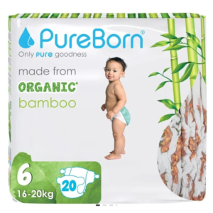 PUREBORN ORGANIC BAMBOO SIZE 6 (16-20kg) 20 pcs