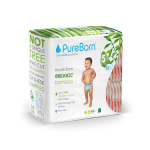 PUREBORN ORGANIC BAMBOO SIZE 5 (11-18kg) 22 pcs