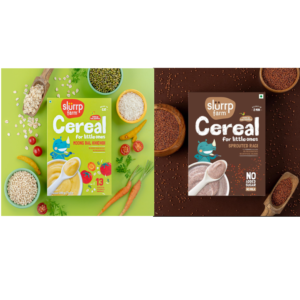Slurrp farm Cereal for little ones Moong Dal Khichdi 200g & Sprouted Ragi 250g