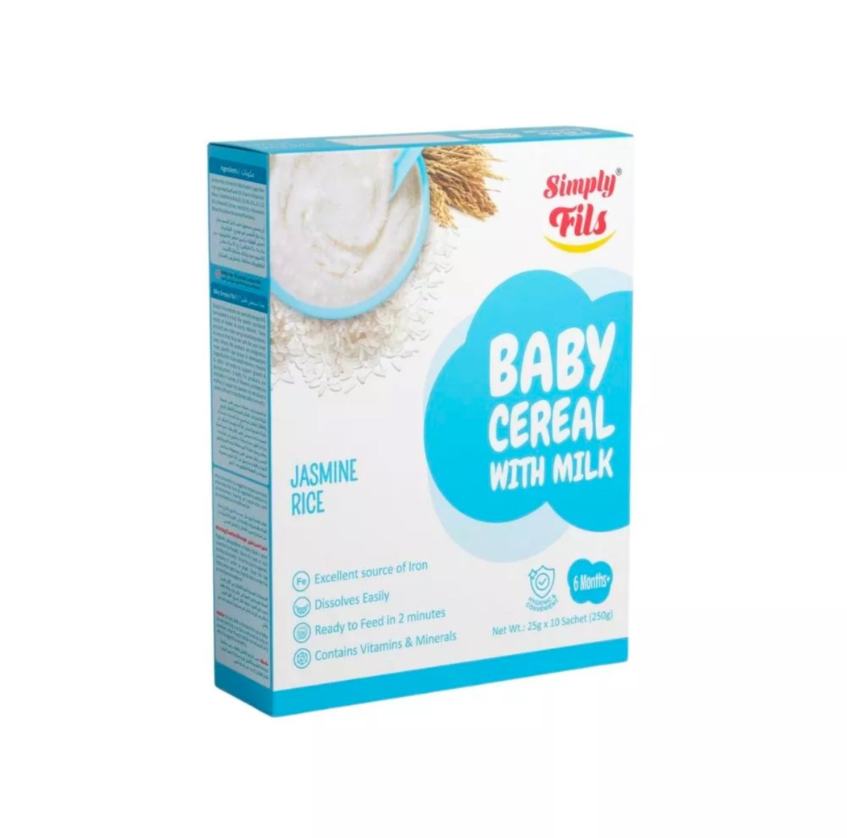 Simply Fils – Baby Cereal With Milk Jasmine Rice (250g)